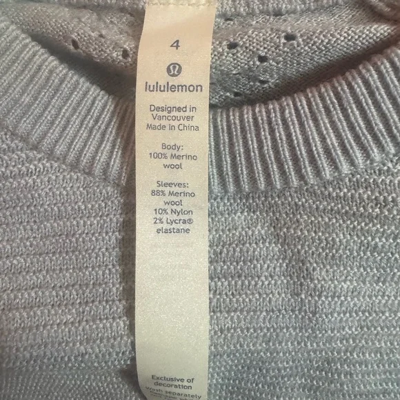 lululemon athletica Men's Crewneck Sweater in Heather Gray - Picture 6 of 7